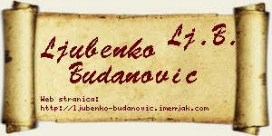 Ljubenko Budanović vizit kartica